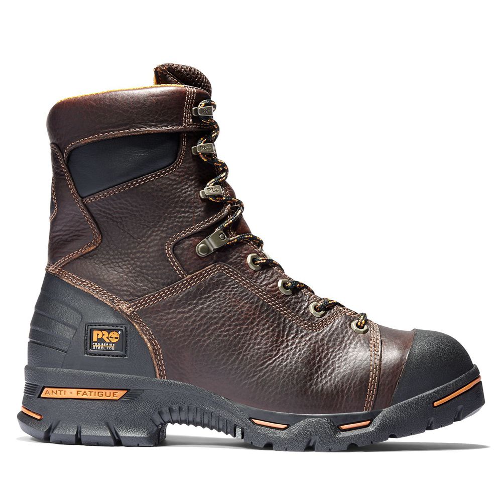 Botas de Trabajo Timberland Hombre Pro® Endurance 8" Steel Toe Marrones - Chile DWU-893152